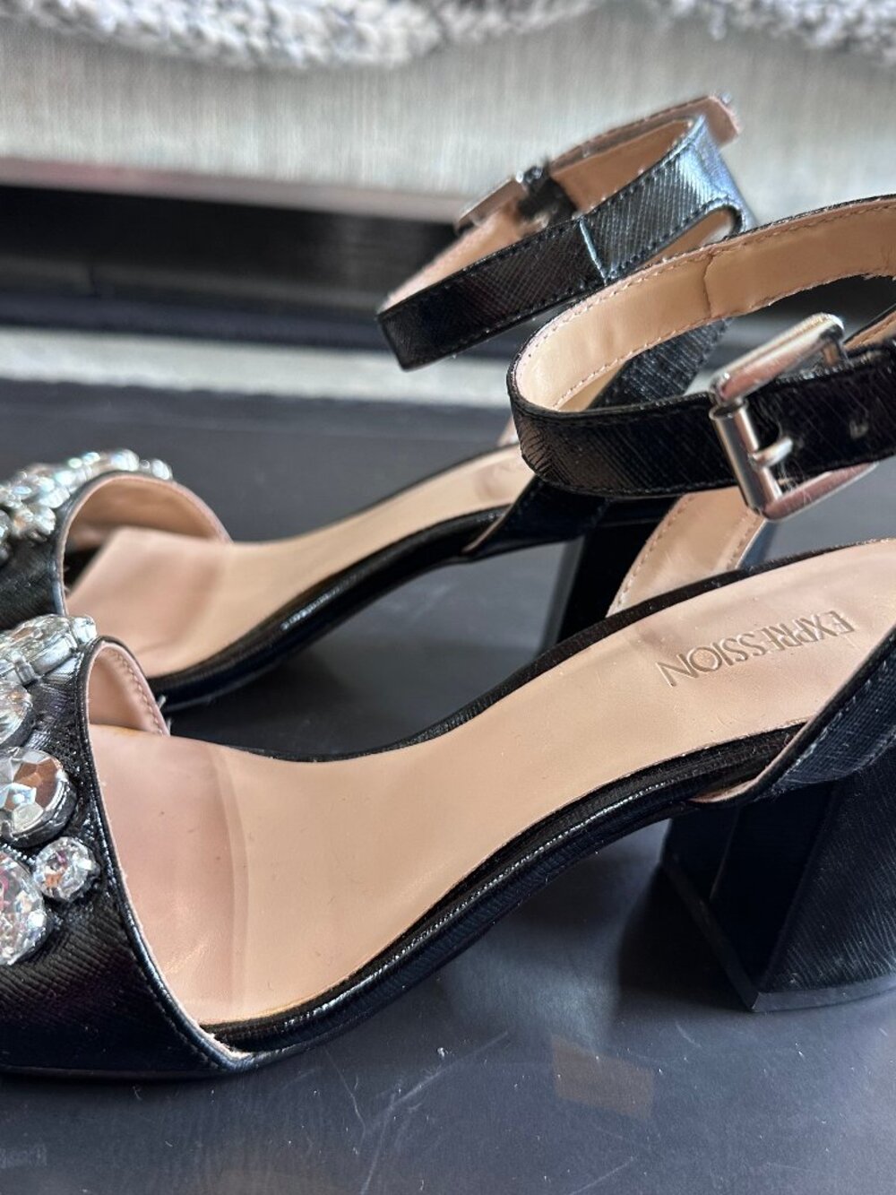 Expression Jewelled Block Heels - Picture 5 of 5